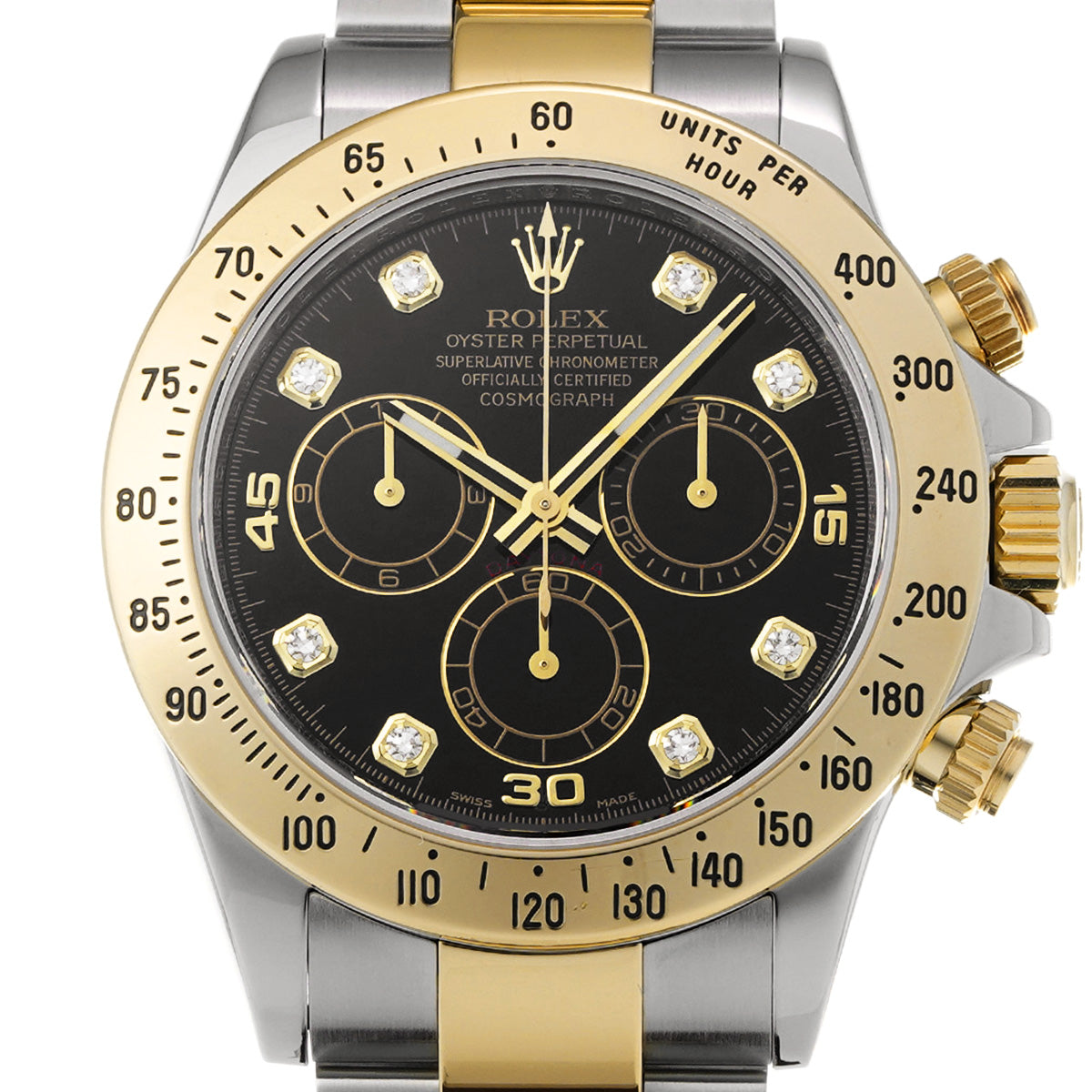 116523G Cosmograph Daytona Random Serial Black/Diamond ROLEX Men's [Pre-Owned].