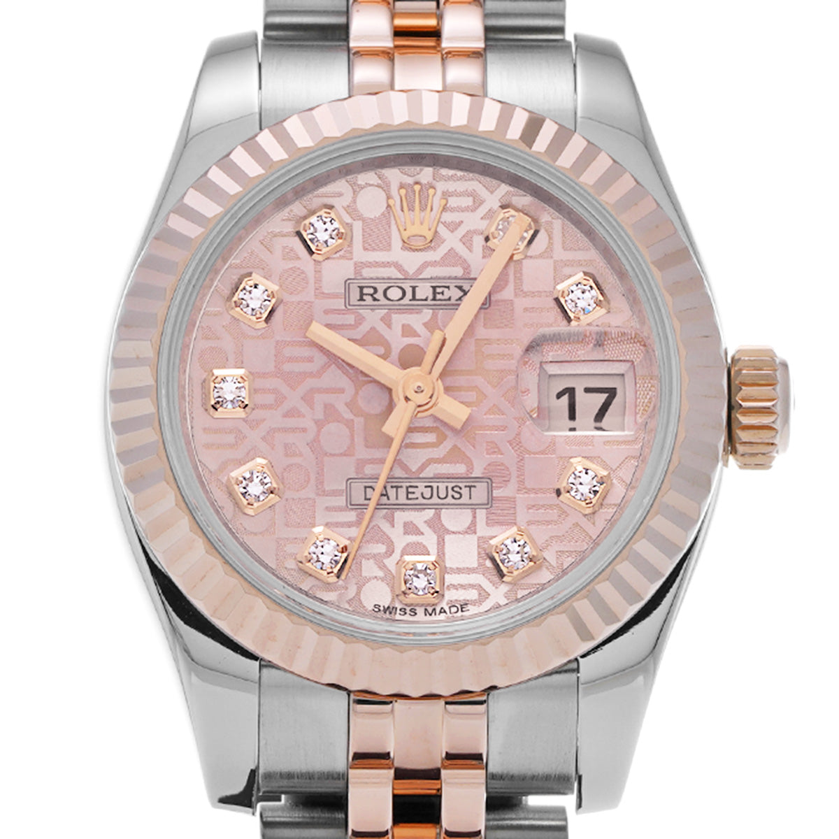 DATE JUST 179171G Random Serial Pink Computer/Diamond ROLEX Ladies [Pre-Owned].