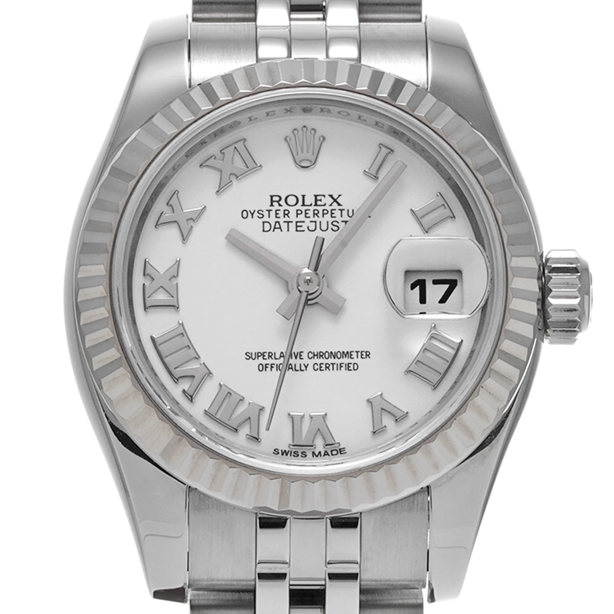 DATE JUST 179174 Random Serial White ROLEX Ladies [Pre-owned].