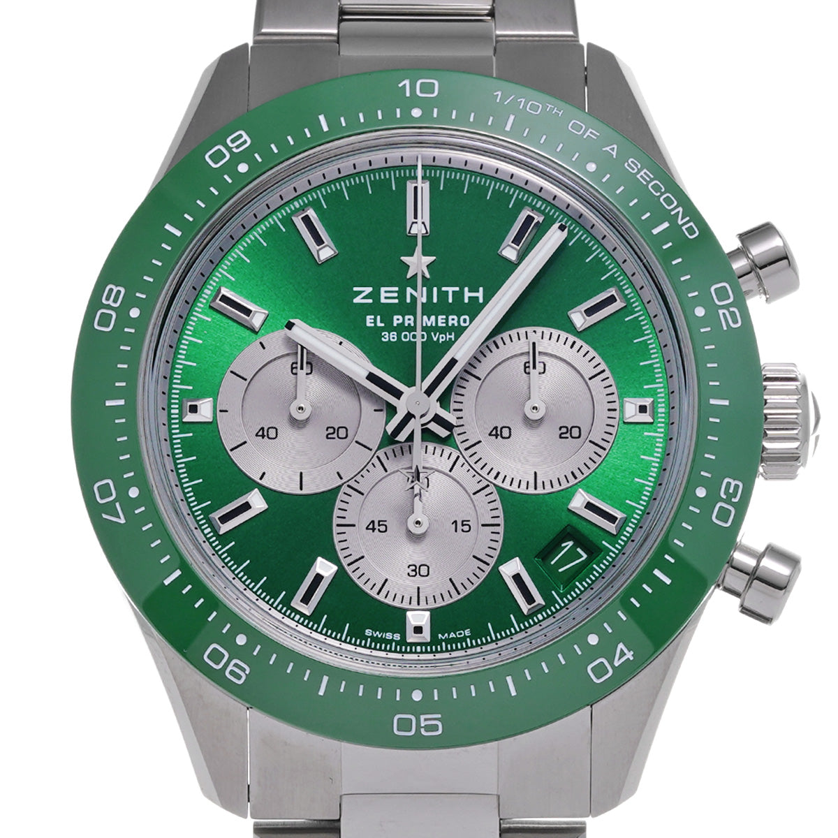 Chronomaster Sport Yoshida Special Edition 03.3108.3600/57.M3100 Green Lacquer/Silver ZENITH Men's [Pre-Owned].