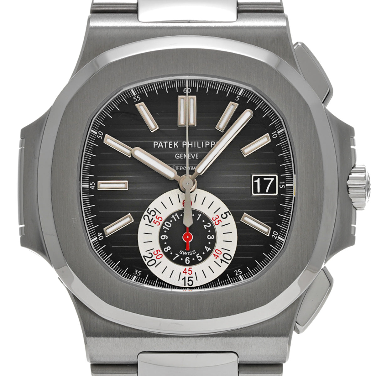 Tiffany Nautilus Chronograph 5980/1A-014 Black Gray Gradation PATEK PHILIPPE Men's [Pre-Owned].