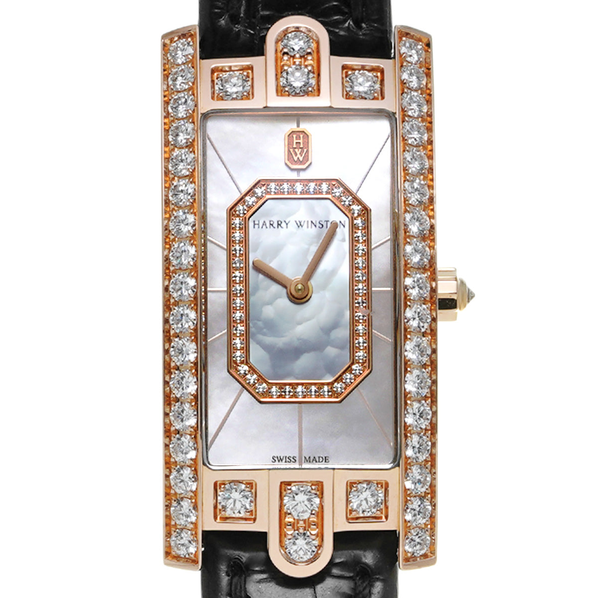 Avenue C Emerald AVCQHM19RR037 White MOP/Diamond HARRY WINSTON Ladies [Pre-Owned].