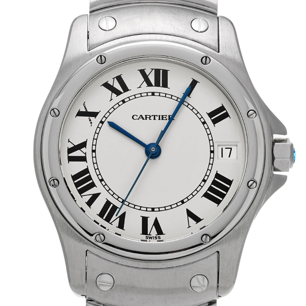 Santos Cougar LM W20026K1 White CARTIER Men's [Pre-Owned].