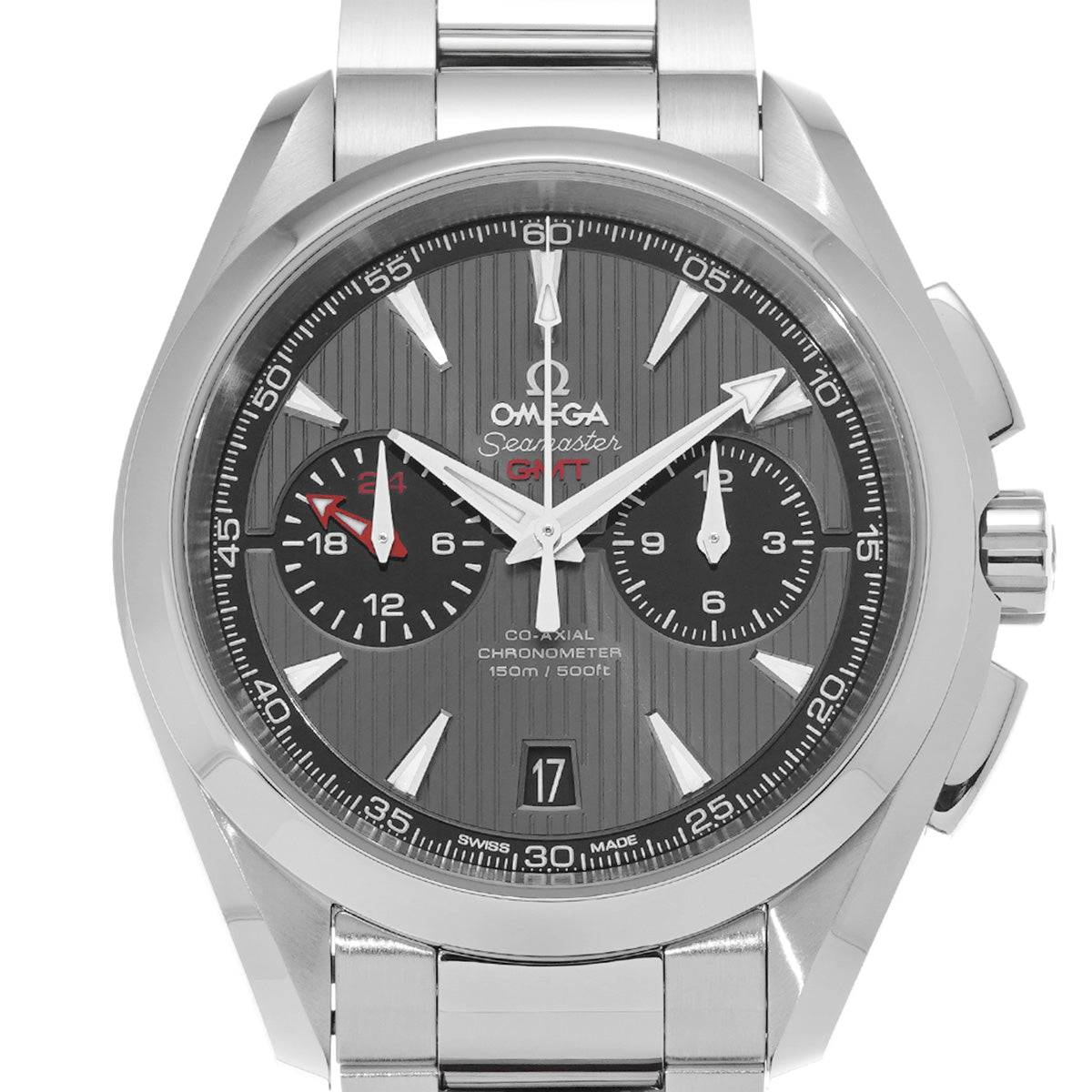 Seamaster Aqua Terra Co-Axial GMT Chronograph 231.10.43.52.06.001 Gray/Black OMEGA Mens [Pre-owned]