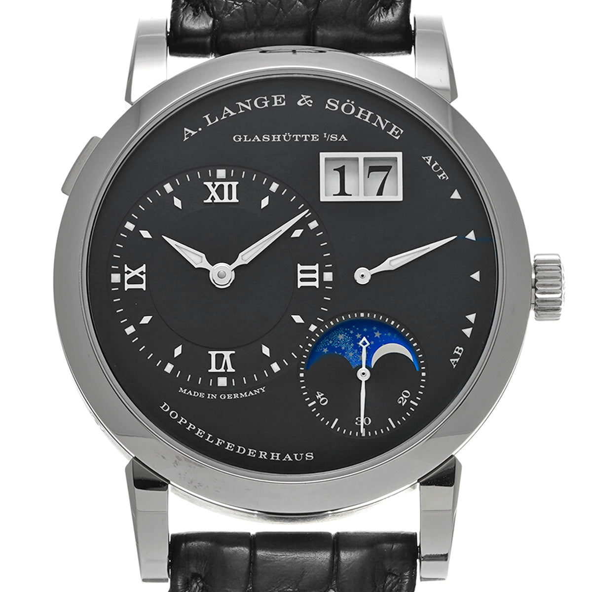 Lange 1 Moonphase 192.029 Black A. Lange &amp; Sohne Men's [pre-owned].