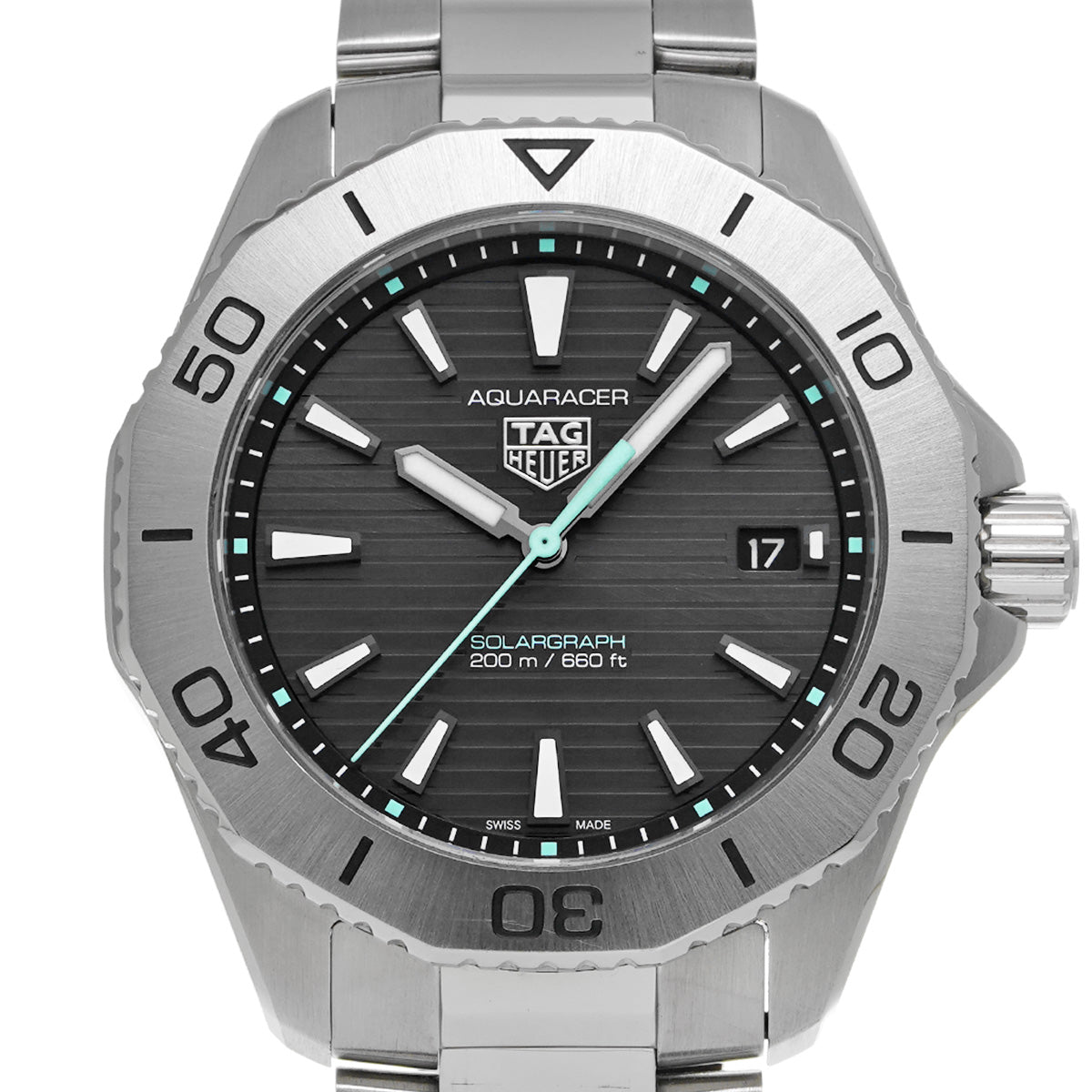 Aquaracer Professional 200 Solar Graph WBP1114.BA0000 Black TAG HEUER Men's [Pre-Owned]