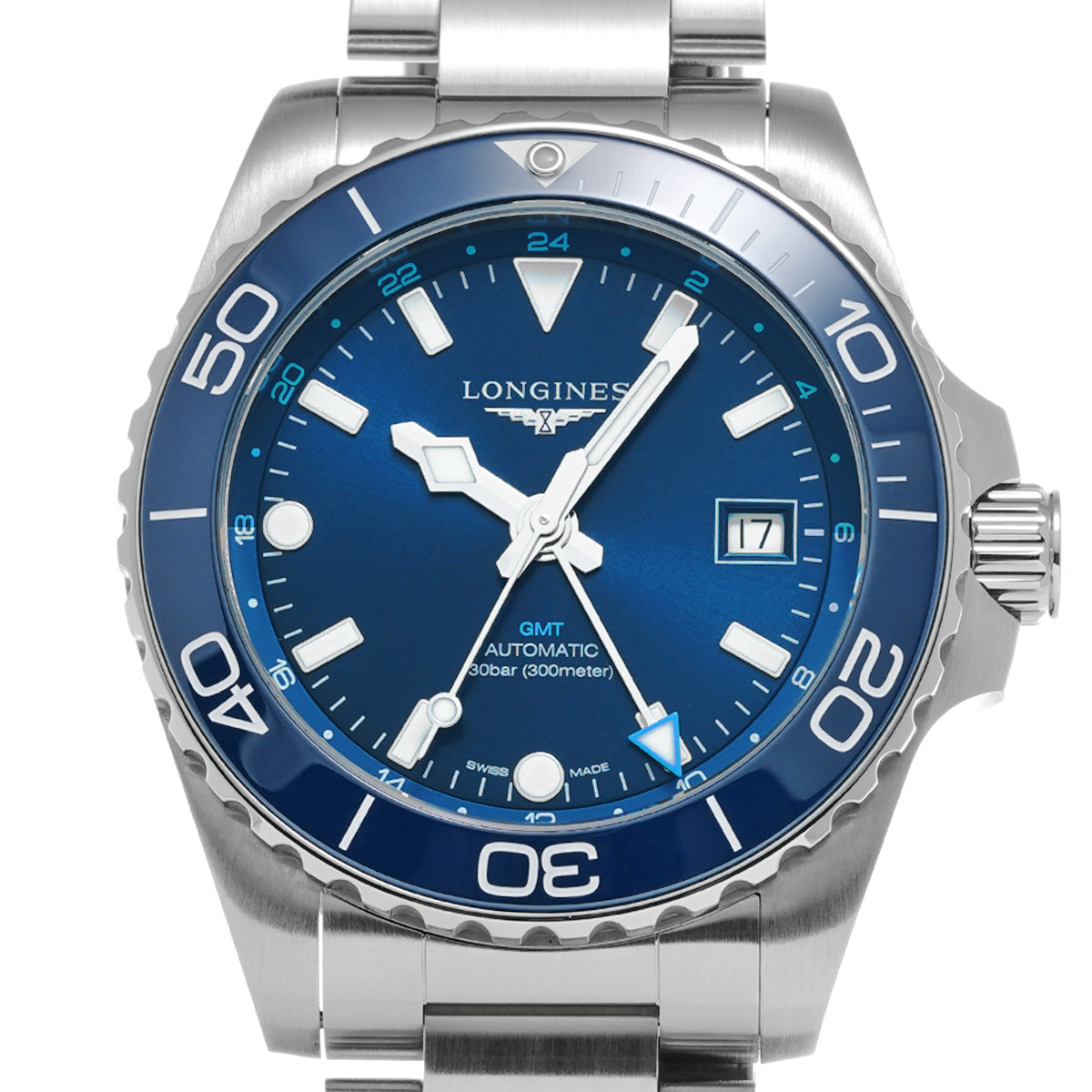 Hydroconquest GMT L3.790.4.96.6 Blue LONGINES Men's [Pre-Owned].