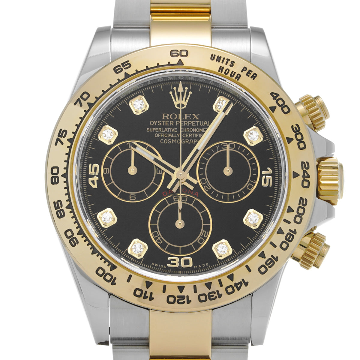 Cosmograph Daytona 116503G Random Serial Black/Diamond ROLEX Men's [Pre-Owned].