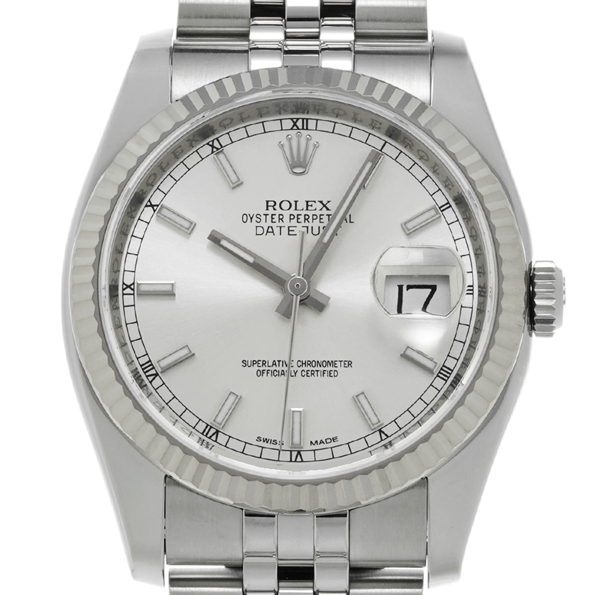 DATE JUST 116234 G (manufactured circa 2011) Silver ROLEX Men's [Pre-Owned].