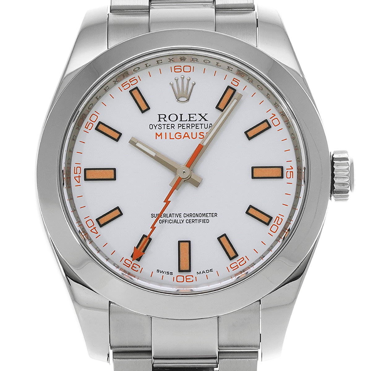 Milgauss 116400 V (manufactured around 2009) White ROLEX Men's [Pre-Owned].