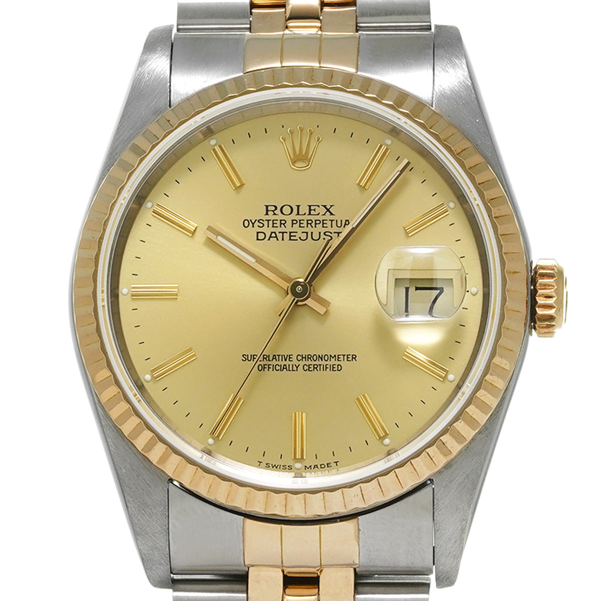 Datejust 16233 R (manufactured circa 1987) Champagne ROLEX Men's [Pre-Owned].