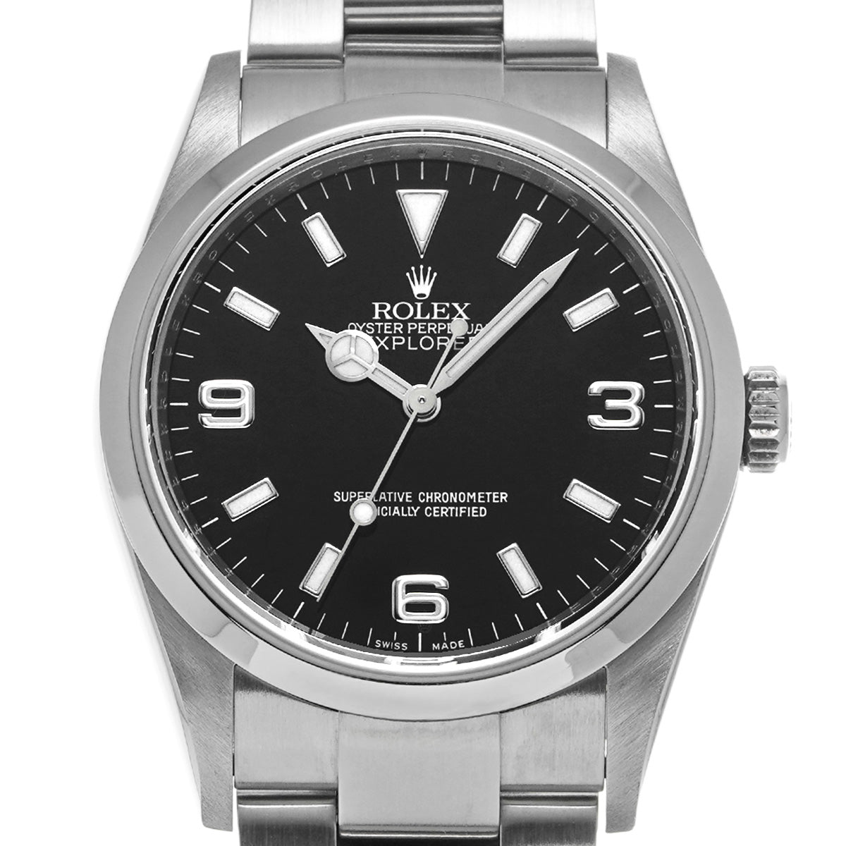 Explorer 114270 V (manufactured circa 2009) Black ROLEX Men's [Pre-Owned].