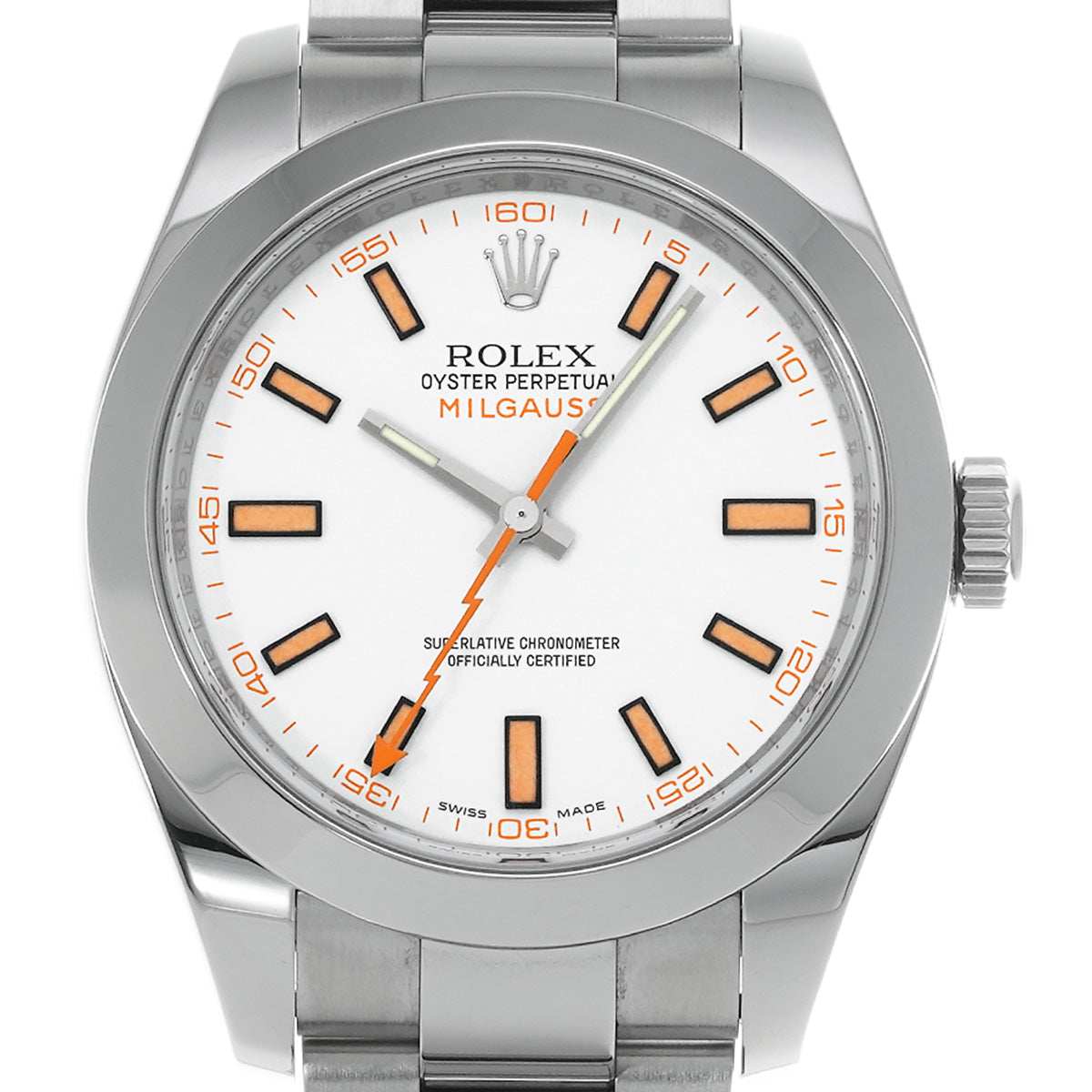 Milgauss 116400 V (manufactured around 2009) White ROLEX Men's [Pre-Owned].