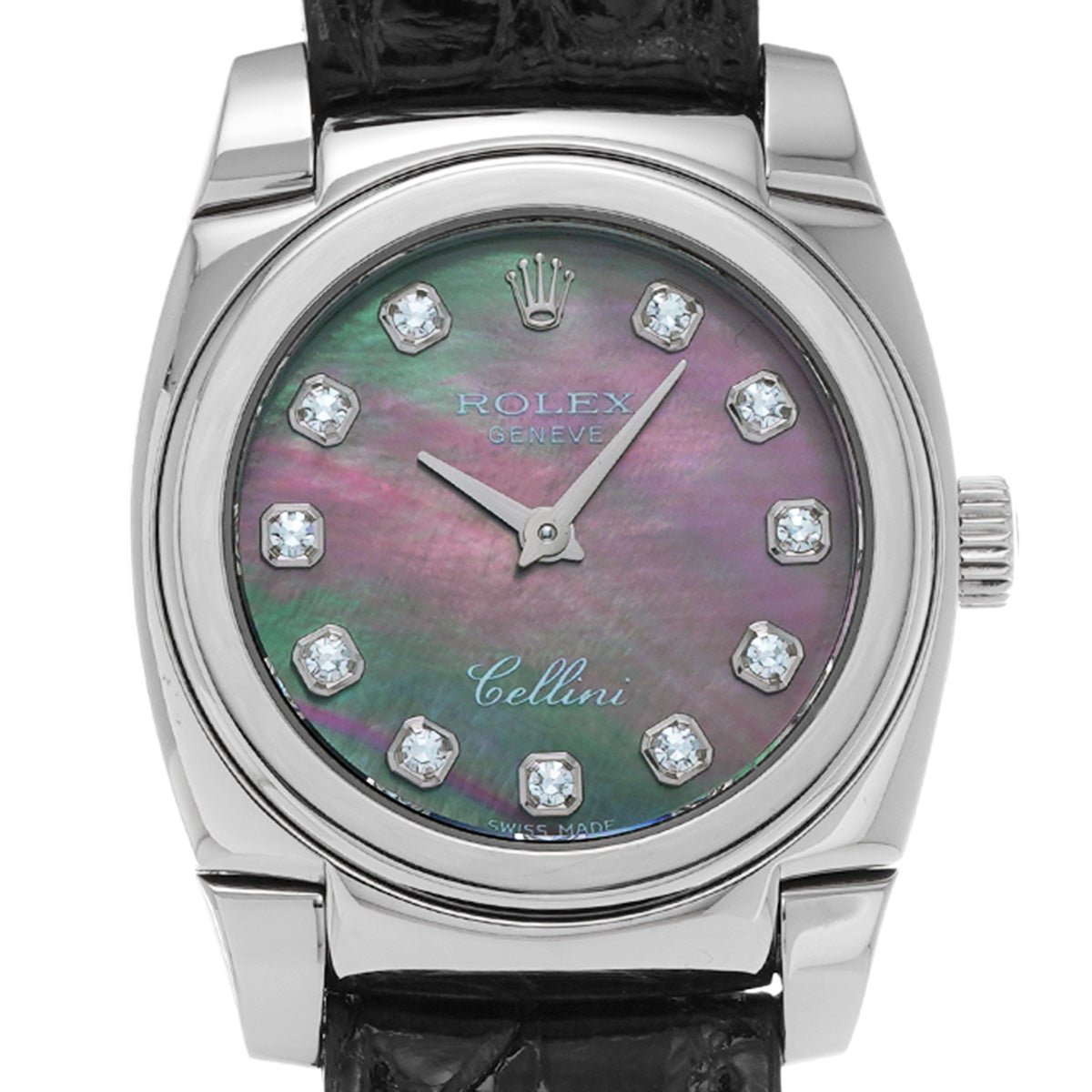 Cellini 5310/9 K (made around 2002) Black MOP/Diamond ROLEX Ladies [Pre-Owned].