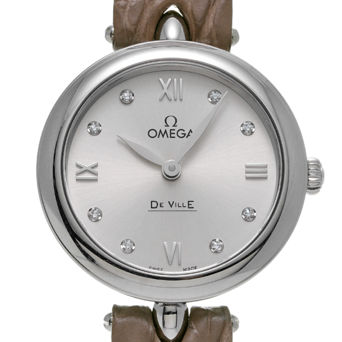 De Ville Prestige Quartz Dewdrop 424.13.27.60.52.001 Silver/Diamond OMEGA Ladies [Pre-owned]