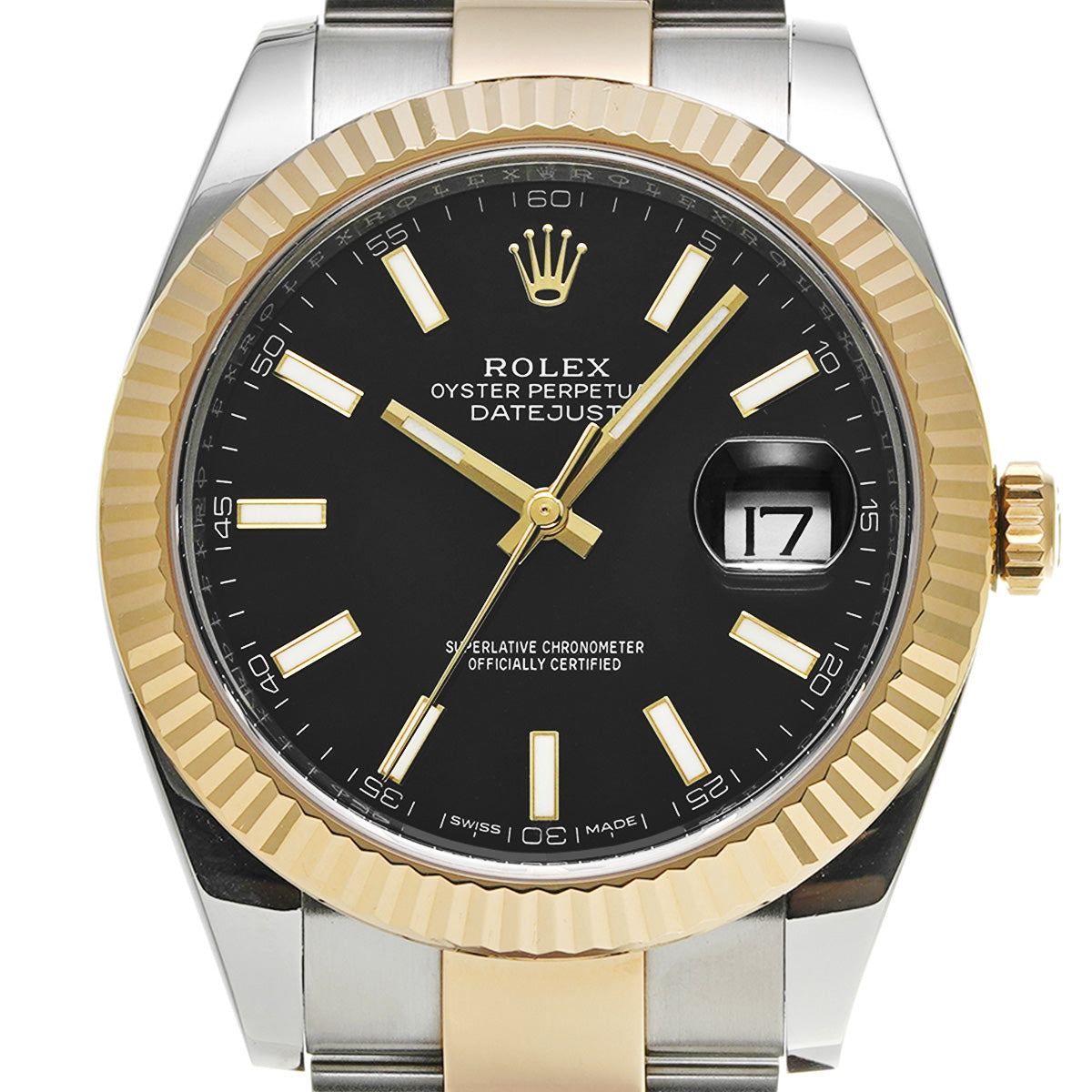 DATE JUST 41 126333 Random Serial Black ROLEX Men's [Pre-Owned].