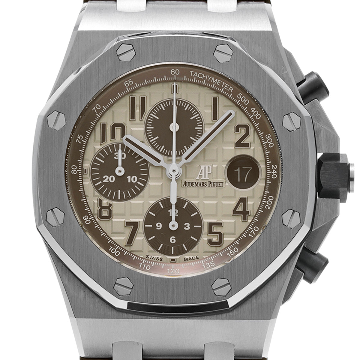 Royal Oak Offshore Chronograph 26470ST.OO.A801CR.01 Ivory/Brown AUDEMARS PIGUET Men's [Pre-owned]