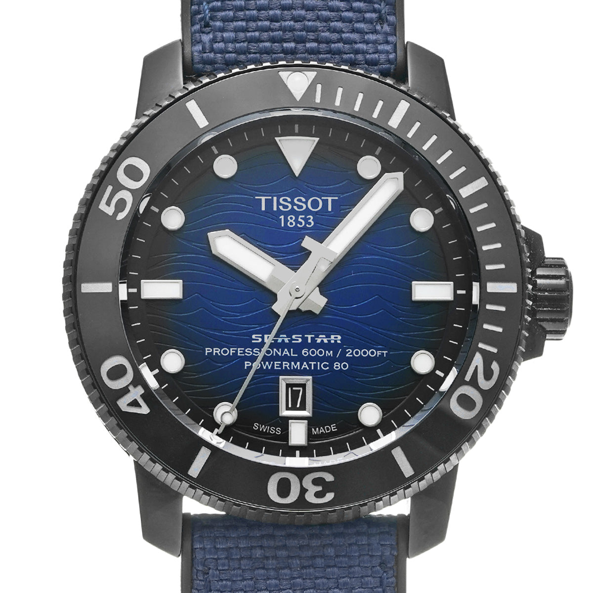 Sea Star 2000 Professional Powermatic 80 T120.607.37.041.00 Blue Gradation TISSOT Men's [Pre-owned].