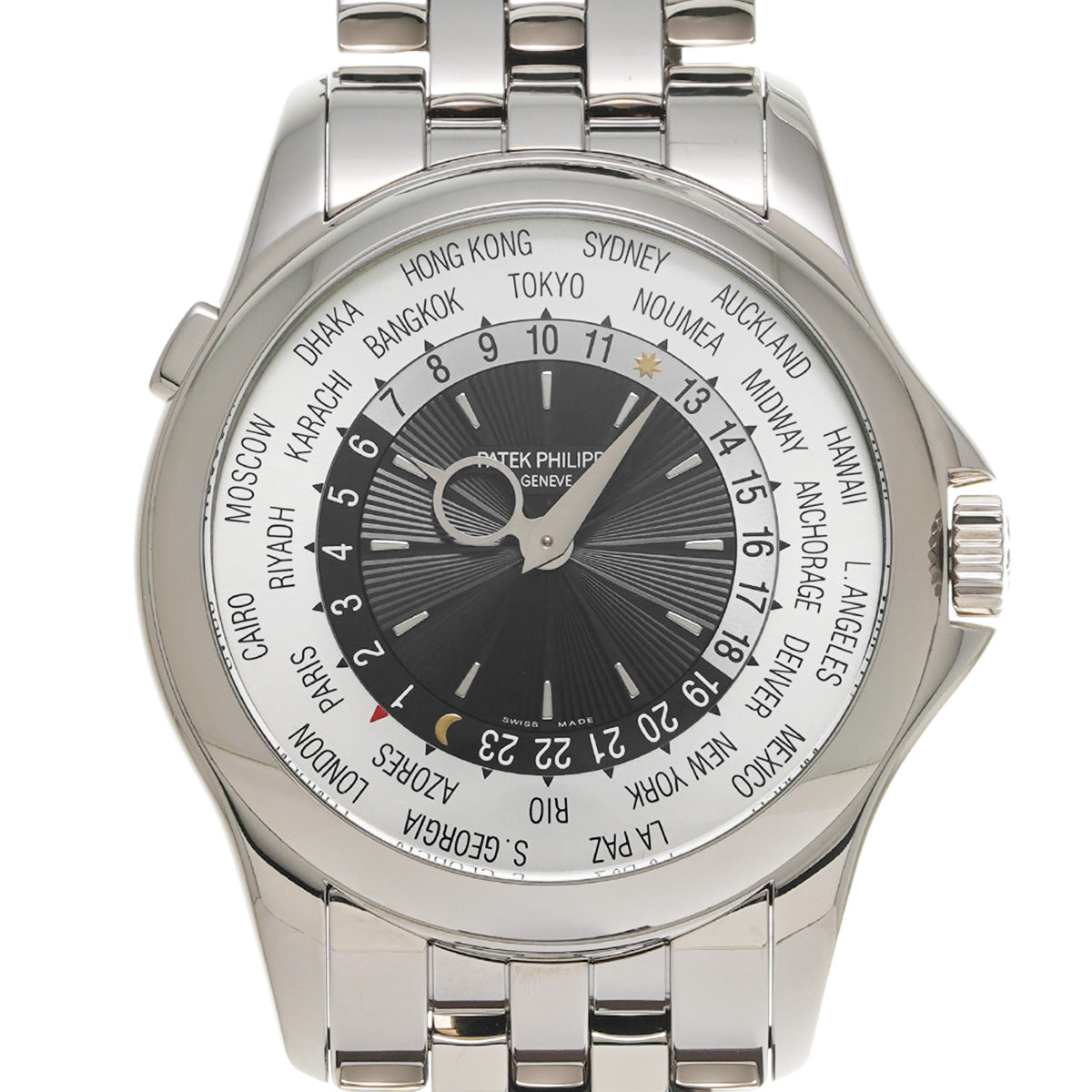 World Time 5130/1G-011 Silver PATEK PHILIPPE Men's [Pre-Owned].
