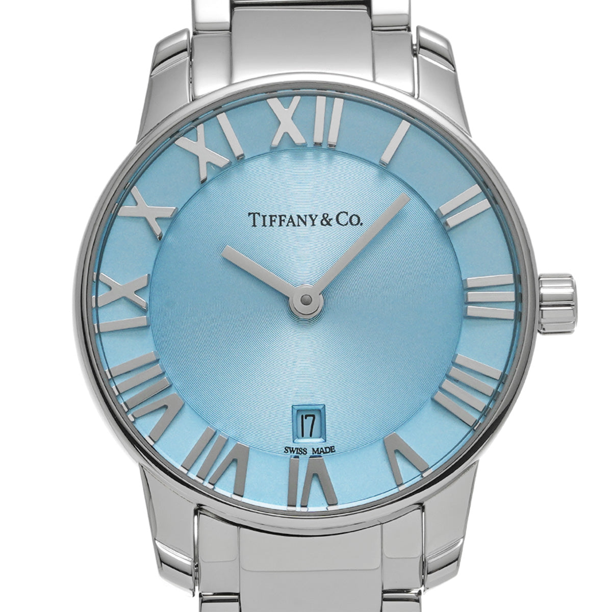 37447188 Atlas 2 Hand 29mm Ice Blue TIFFANY &amp; Co. ladies [pre-owned].