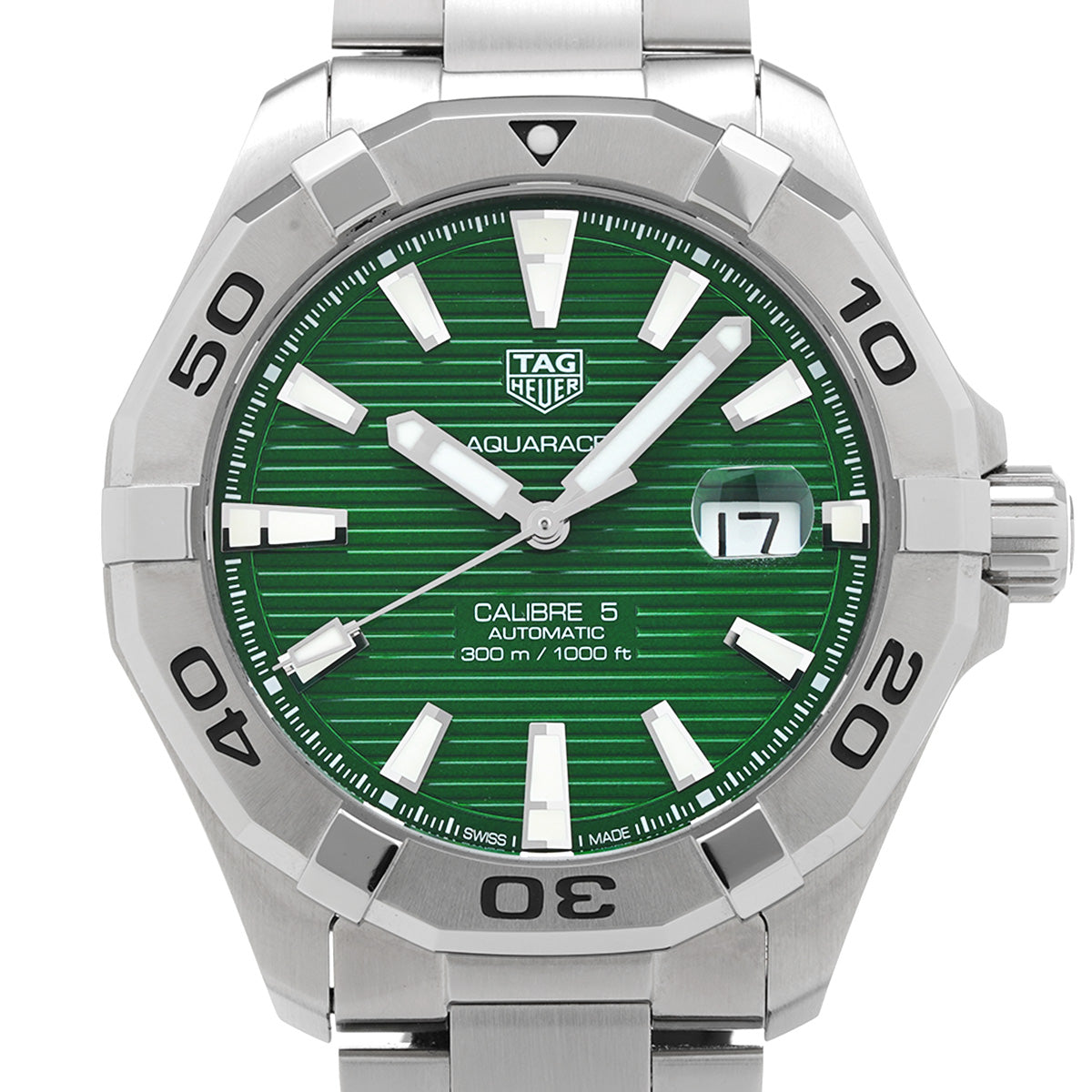 Aquaracer Calibre 5 WAY2015.BA0927 Green TAG HEUER Men's [Pre-Owned].