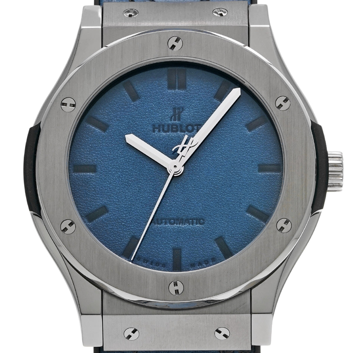 Classic Fusion Titanium Berluti Scritto Ocean Blue 511.NX.050B.VR.BER16 Blue HUBLOT Men's [Pre-owned]
