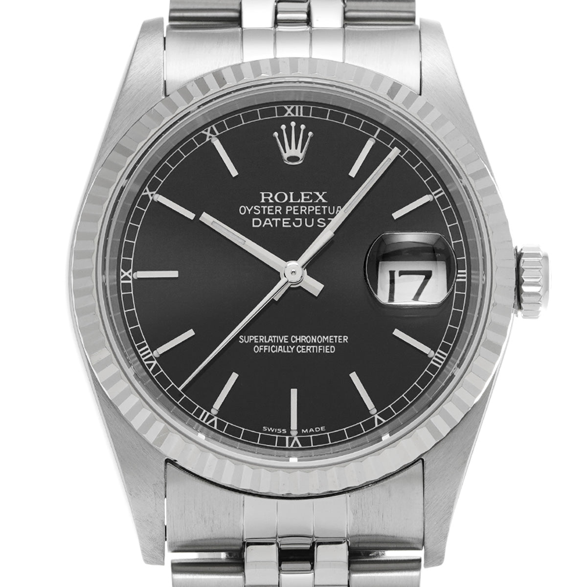 DATE JUST 16234 F (made around 2004) Black ROLEX Men's [Pre-Owned].