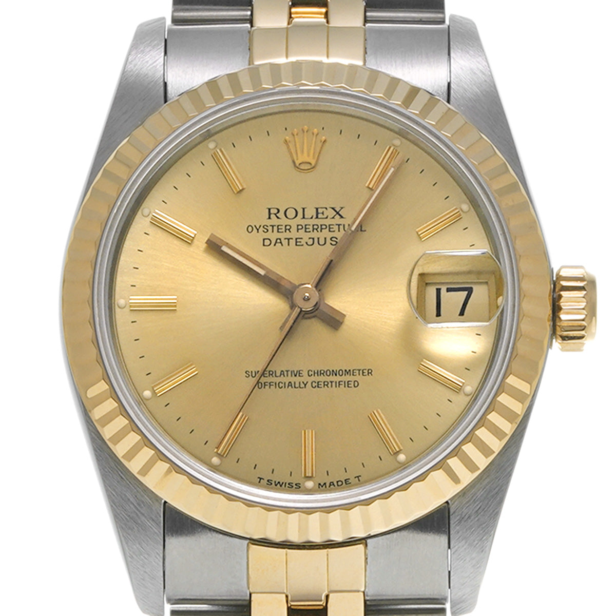 Datejust 68273 L (manufactured circa 1990) Champagne ROLEX Unisex [Pre-Owned].