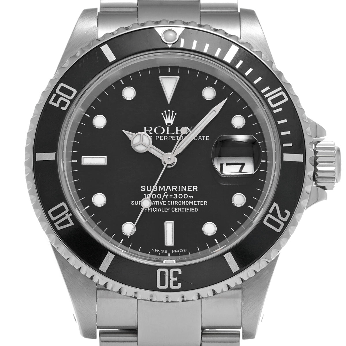 Submariner Date 16610 Y No. (manufactured circa 2002) Black ROLEX Men's [Pre-owned].