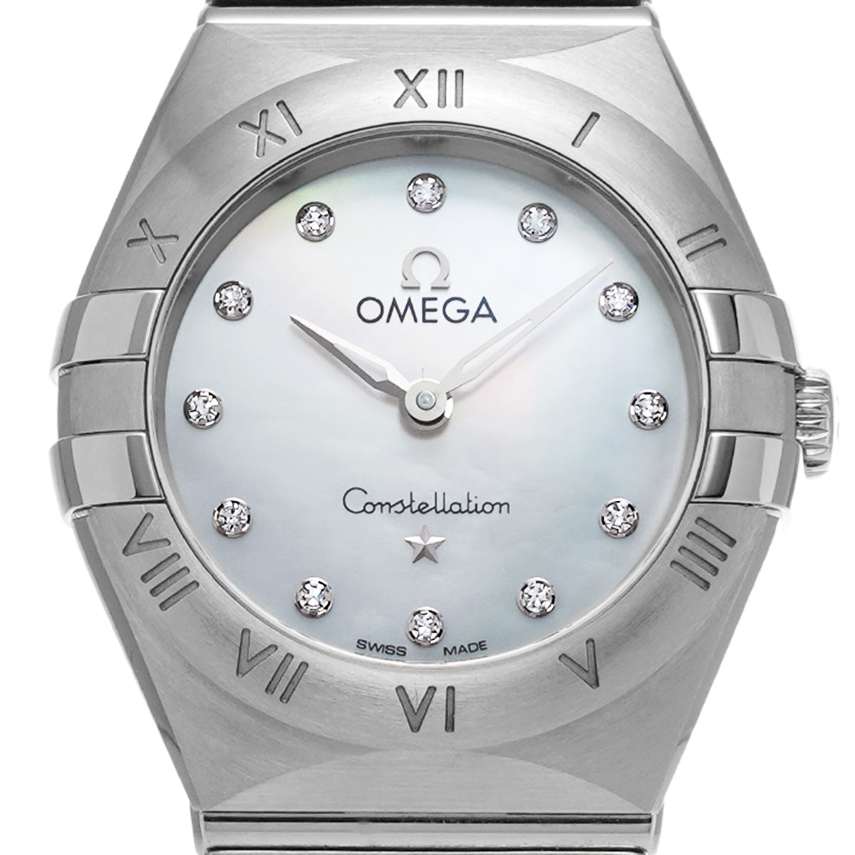 Constellation Quartz 131.10.25.60.55.001 White MOP/Diamond OMEGA Ladies [Pre-owned].