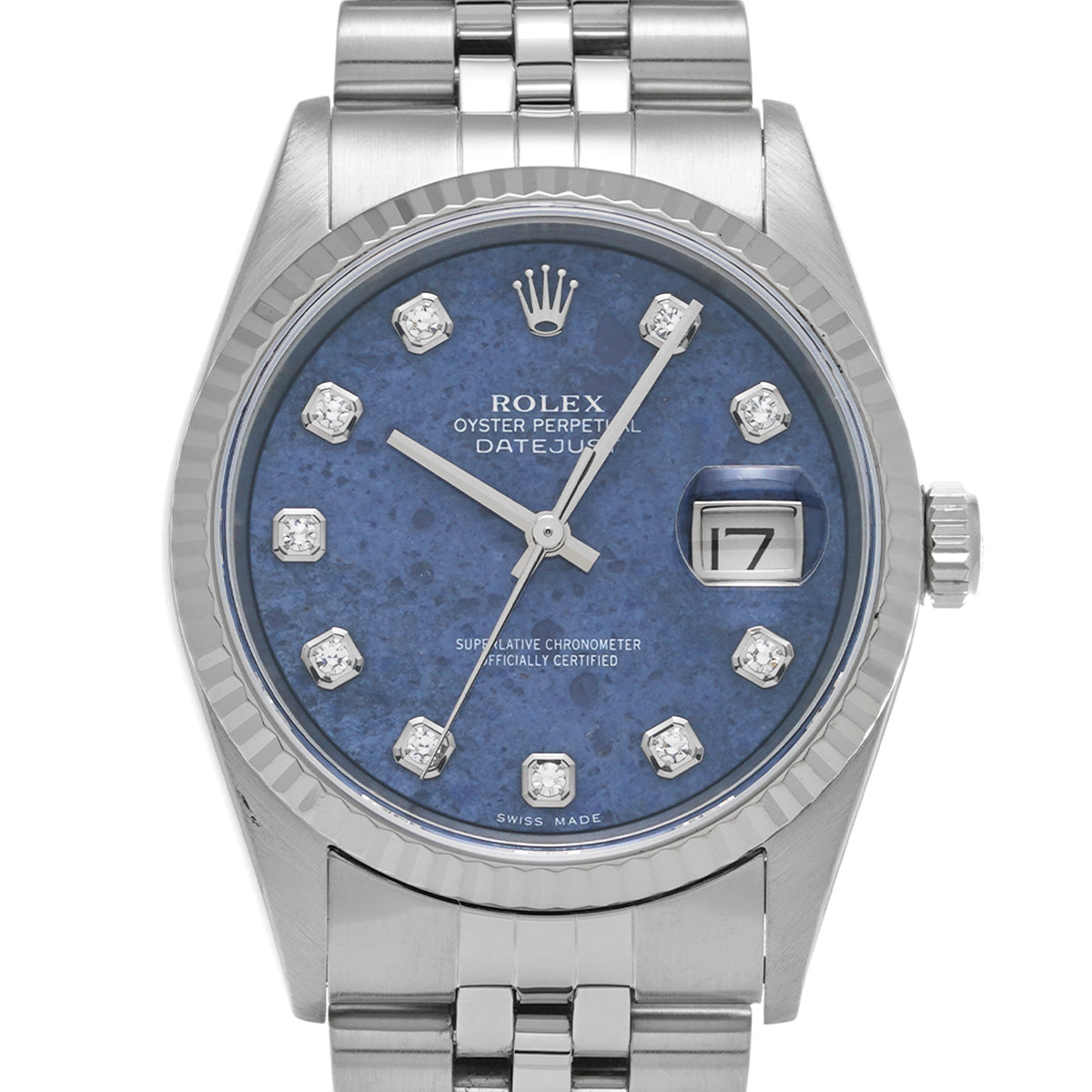 DATE JUST 16234G K (made around 2002) Sodalite/Diamond ROLEX Men's [Pre-Owned].