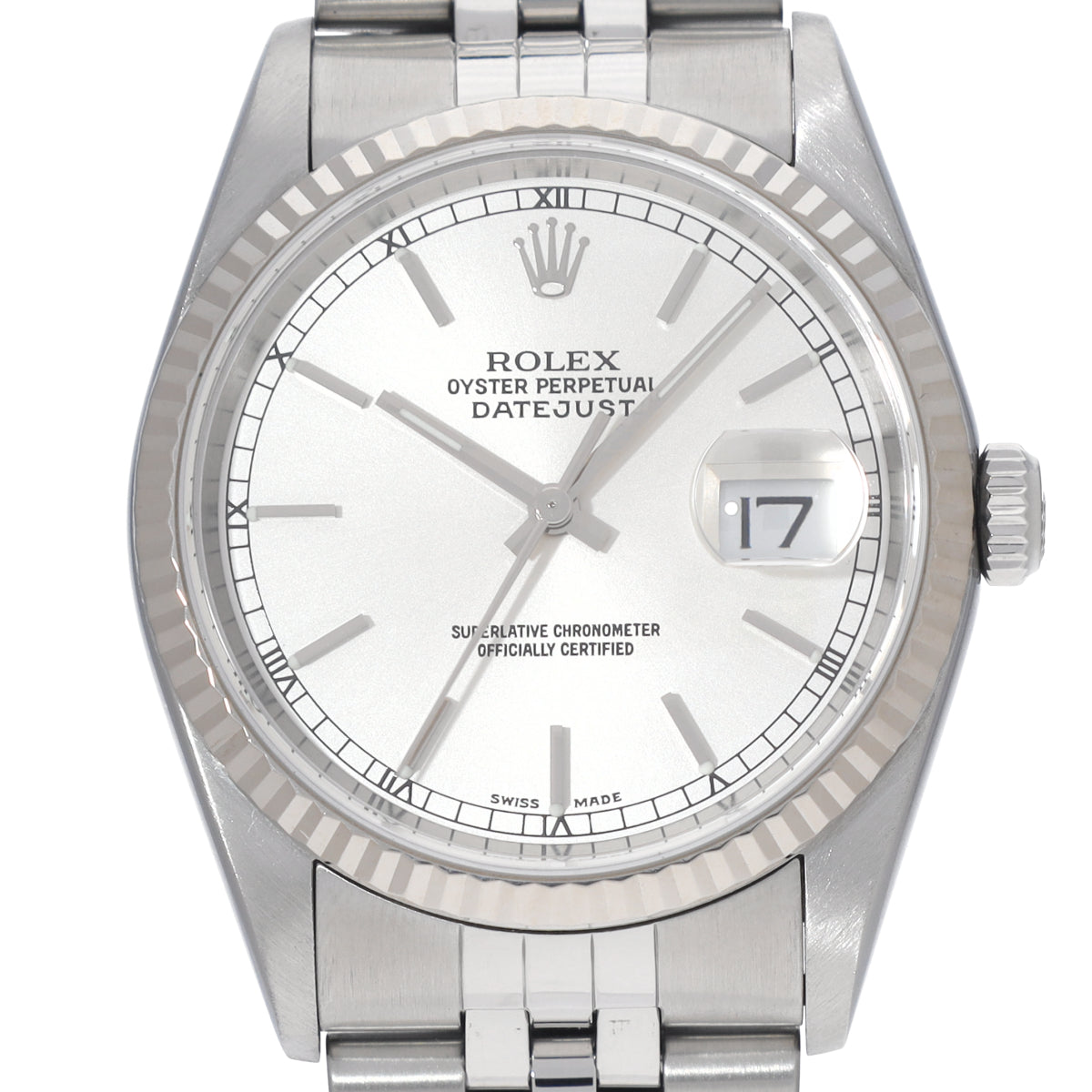 DATE JUST 16234 Y (manufactured circa 2003) Silver ROLEX Men's [Pre-Owned].