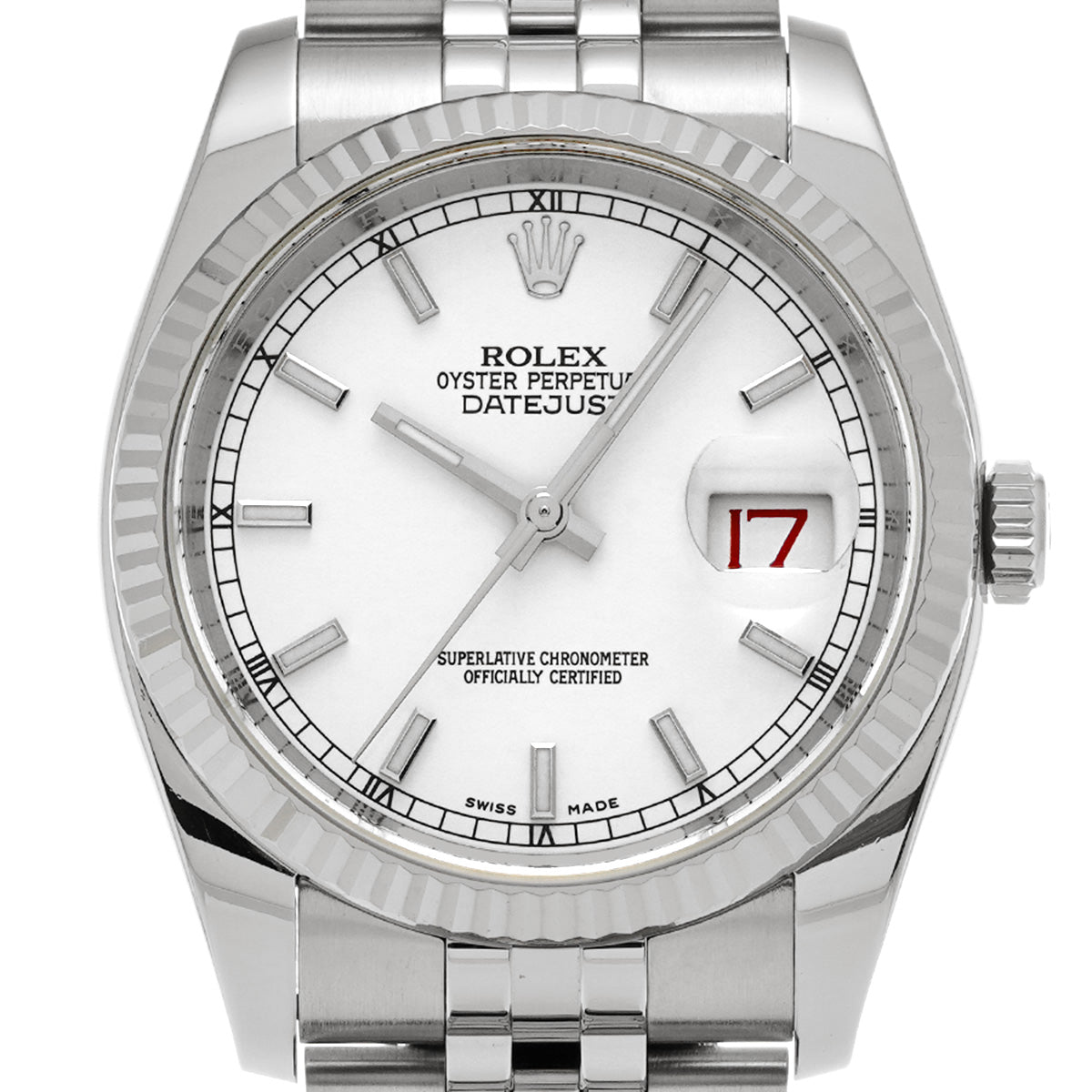 DATE JUST 116234 Random Serial White ROLEX Men's [Pre-owned].