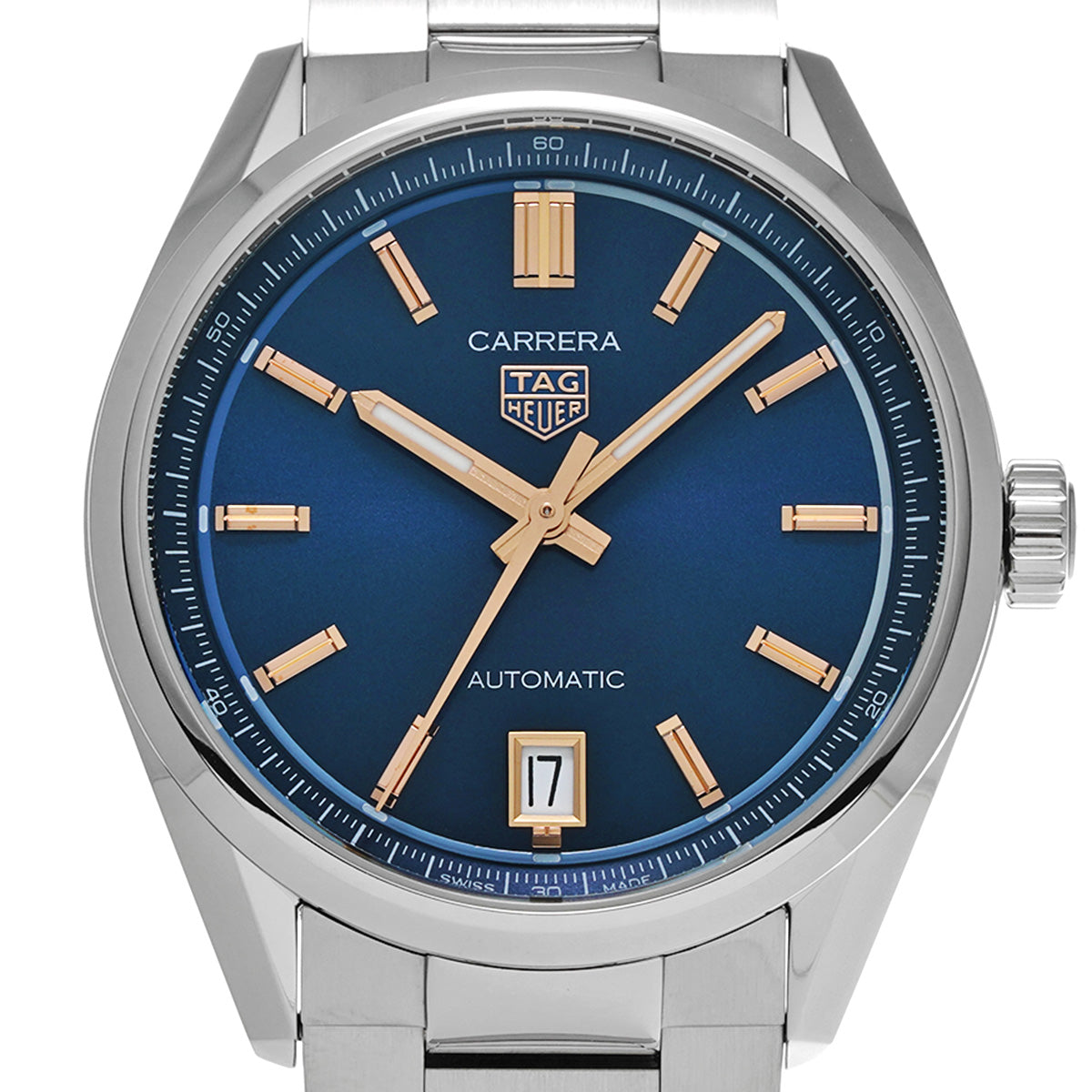 CARRERA DATE Calibre 7 WBN2311.BA0001 Blue TAG HEUER Men's [Pre-Owned].