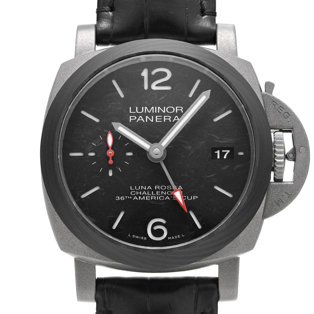 Luminor Luna Rossa GMT PAM01096 W (manufactured in 2020) Black PANERAI Men's [Pre-Owned].