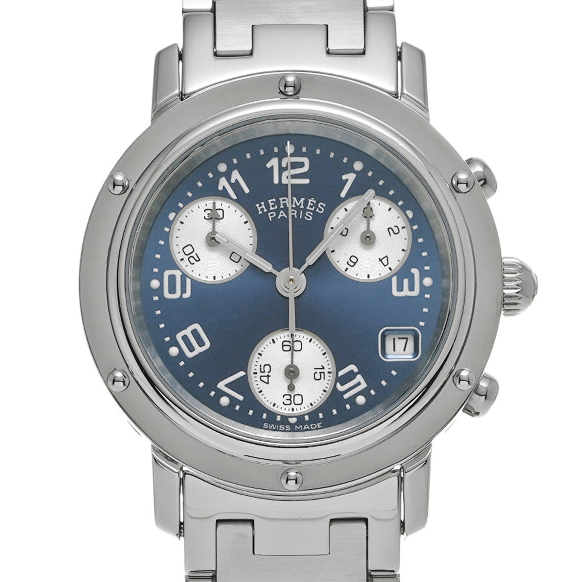 Clipper Chronograph CL1.310 Blue HERMES Ladies [Pre-Owned].