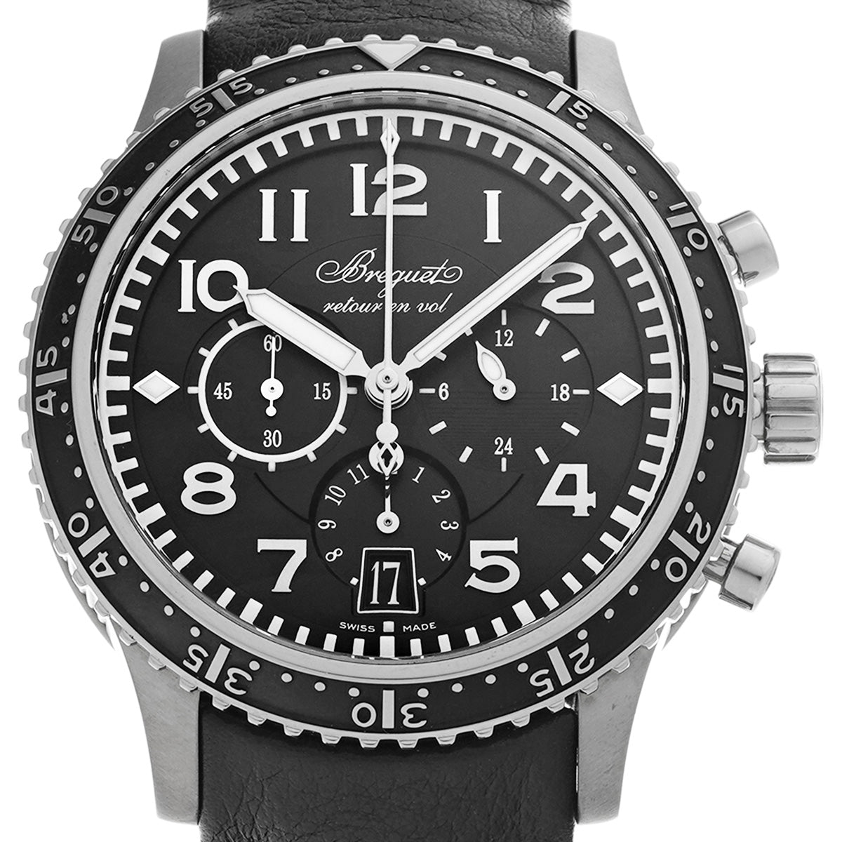 Transatlantique Type XXI 3810TI/H2/3ZU Black Breguet Men's [Pre-Owned].