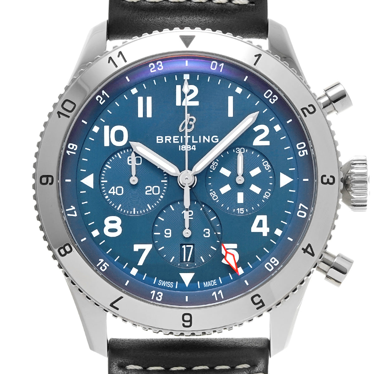 Super Avi B04 Chronograph GMT 46 Tribute to Vought F4U Corsair AB04451A1C1X1 Blue BREITLING Men's [Pre-Owned].