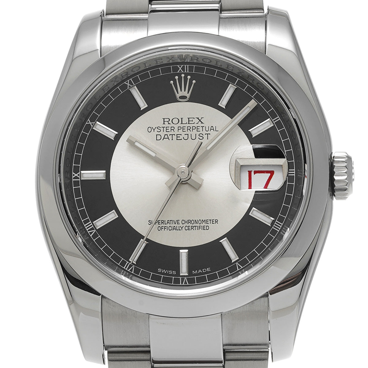 DATE JUST 116200 Random Serial Black/Silver ROLEX Men's [Pre-Owned].