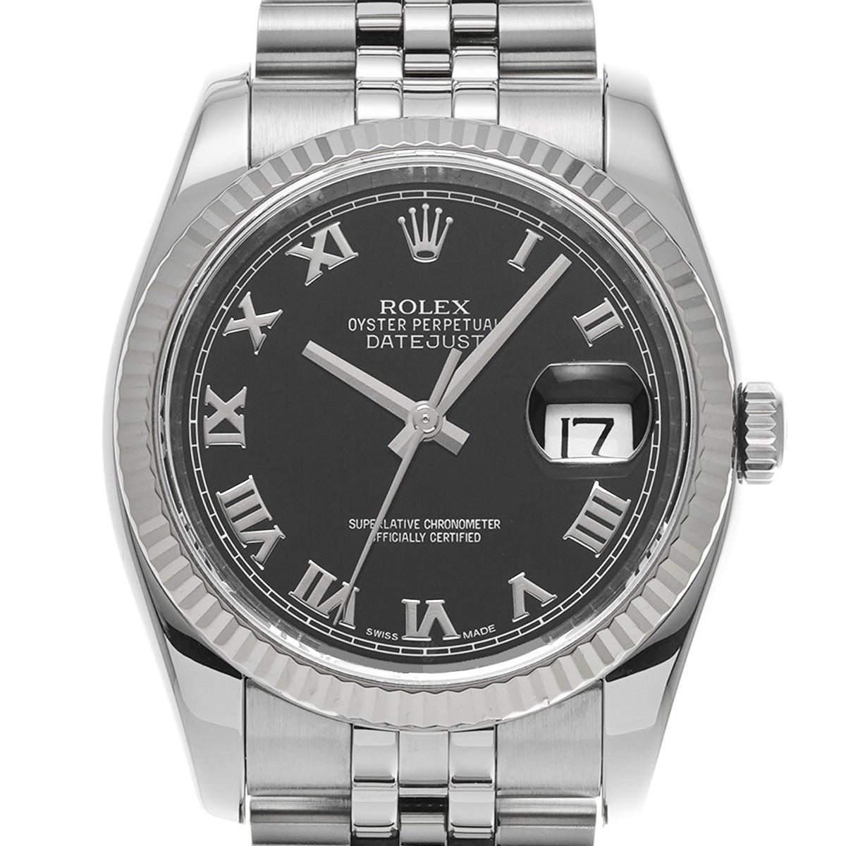 DATE JUST 116234 G (made around 2010) Black ROLEX Men's [Pre-Owned].