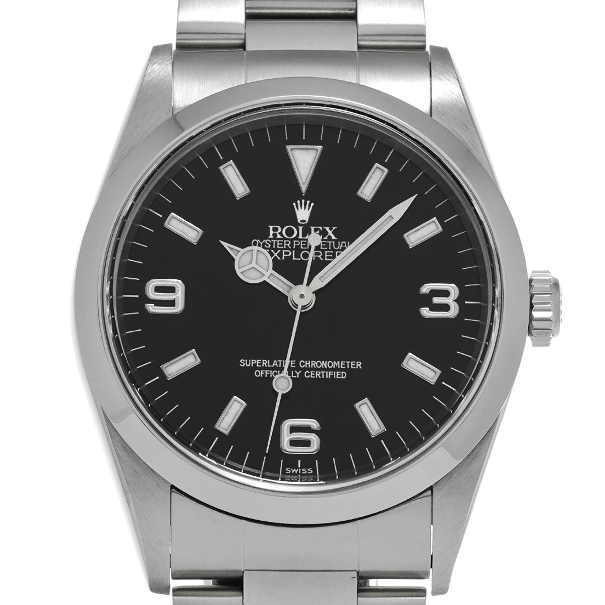 Explorer 14270 A (manufactured circa 1998) Black ROLEX Men's [Pre-Owned].