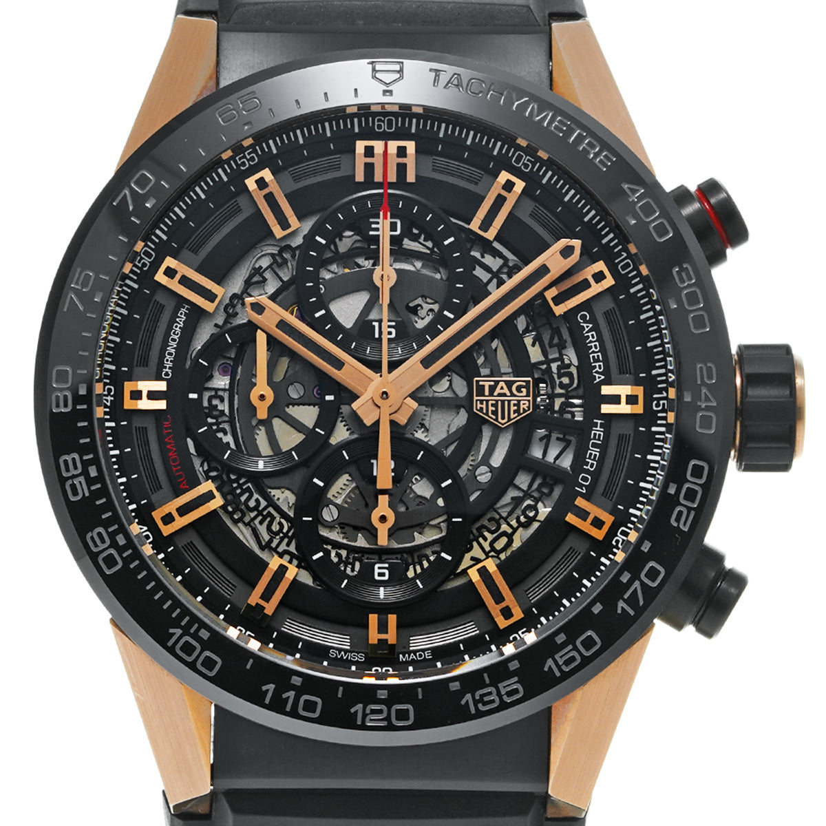 CARRERA CALIBRE HEUER 01 Chronograph CAR205A.FT6087 Black Opaline TAG HEUER Men's [Pre-Owned].