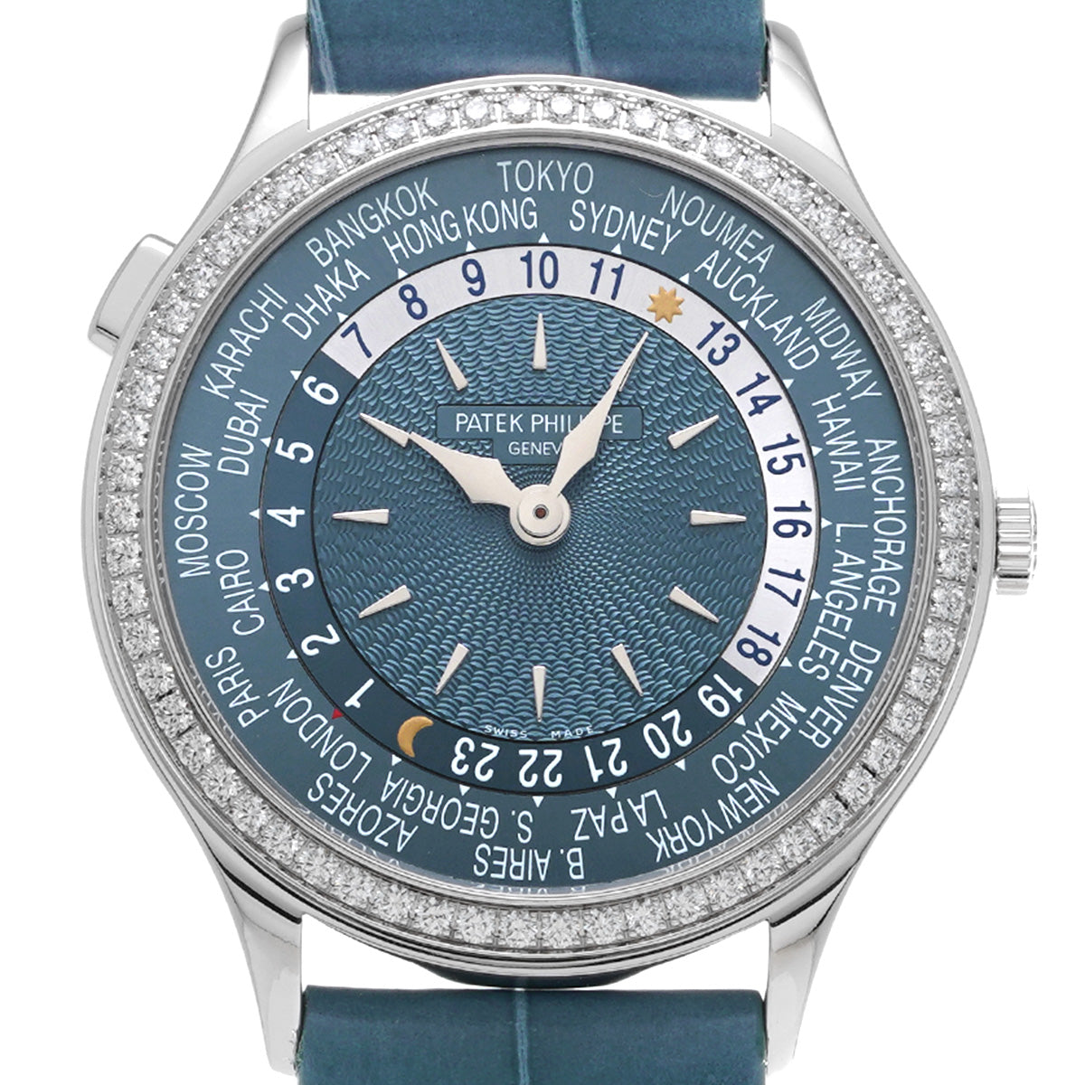 Complication World Time 7130G-014 Blue Gray PATEK PHILIPPE Ladies [Pre-Owned].
