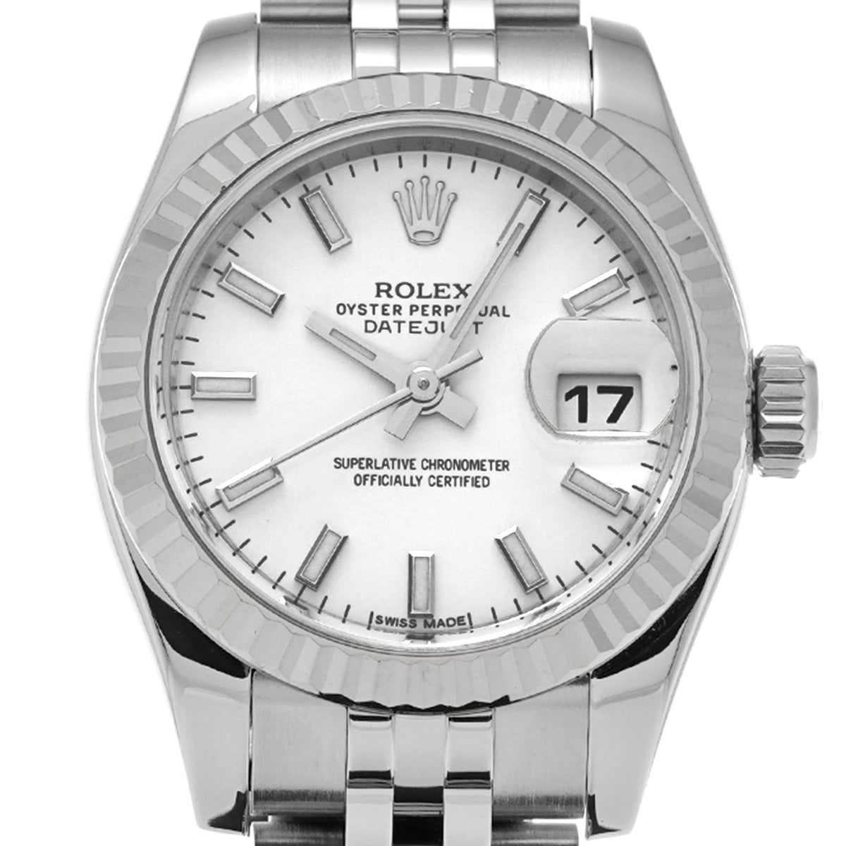 DATE JUST 179174 Random Serial White ROLEX Ladies [Pre-owned].