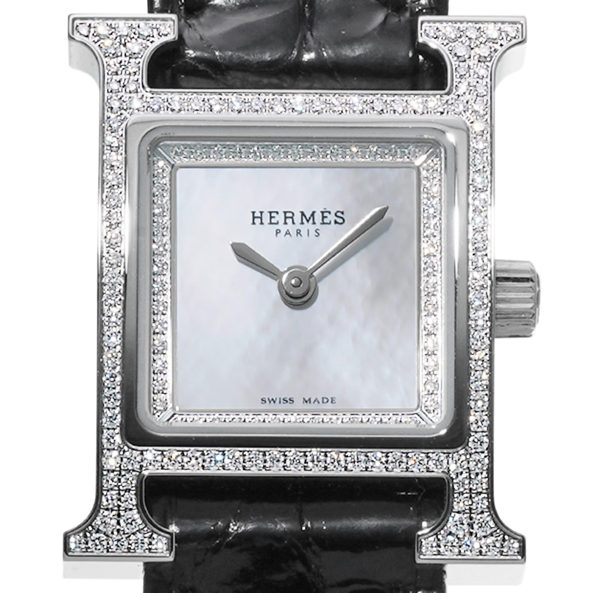 H watch HH1.132 White MOP HERMES Ladies [Pre-owned].