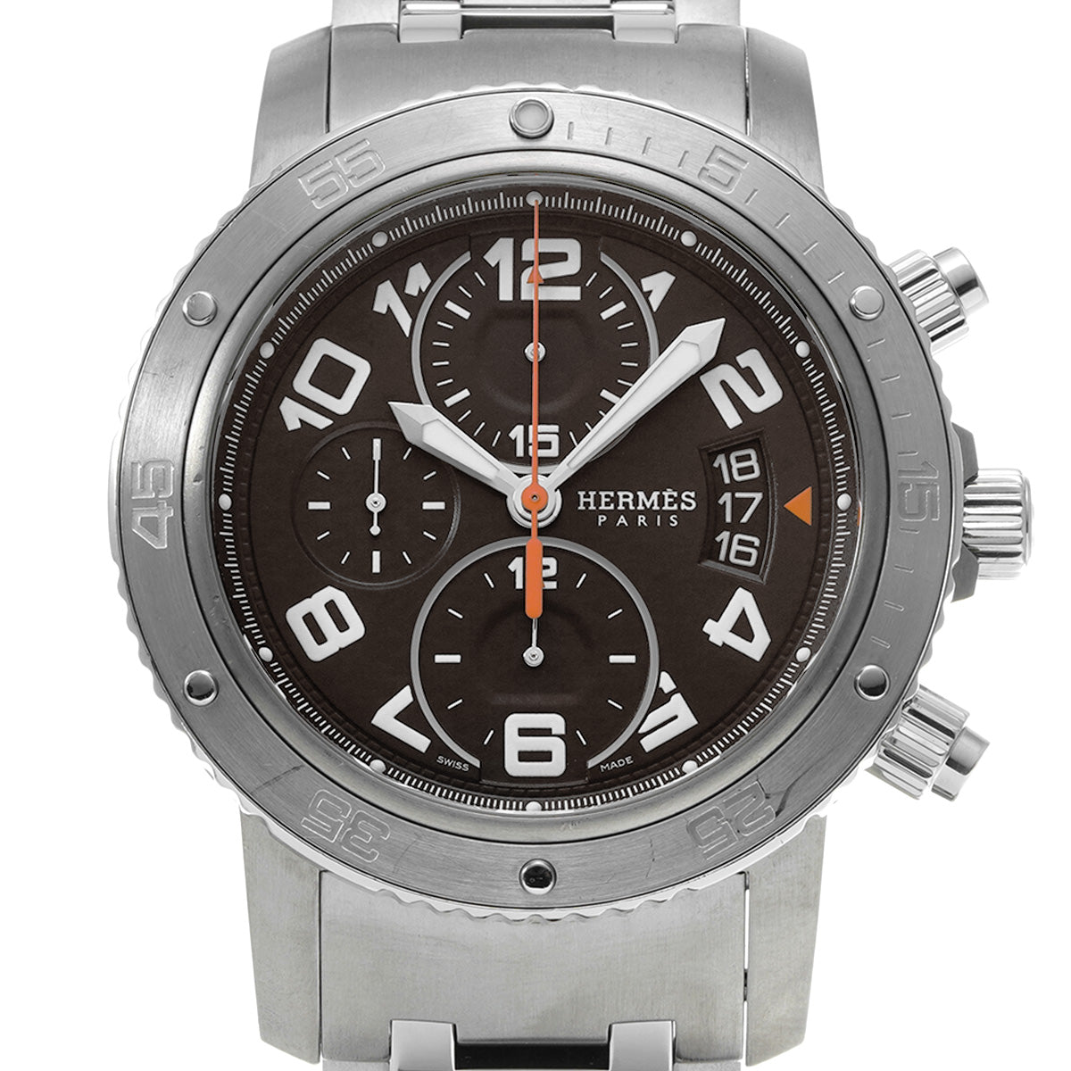 Clipper Diver Chronograph CP2.941 Gray HERMES Men's [Pre-Owned].