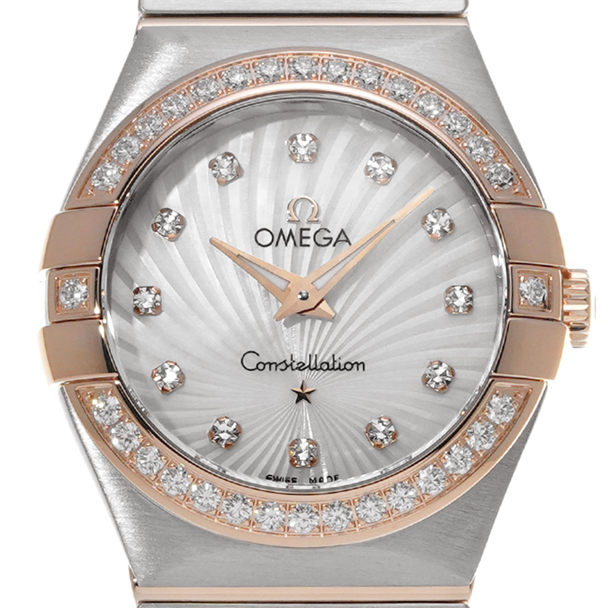 Constellation 123.25.27.60.55.002 White MOP/Diamond OMEGA Ladies [New].