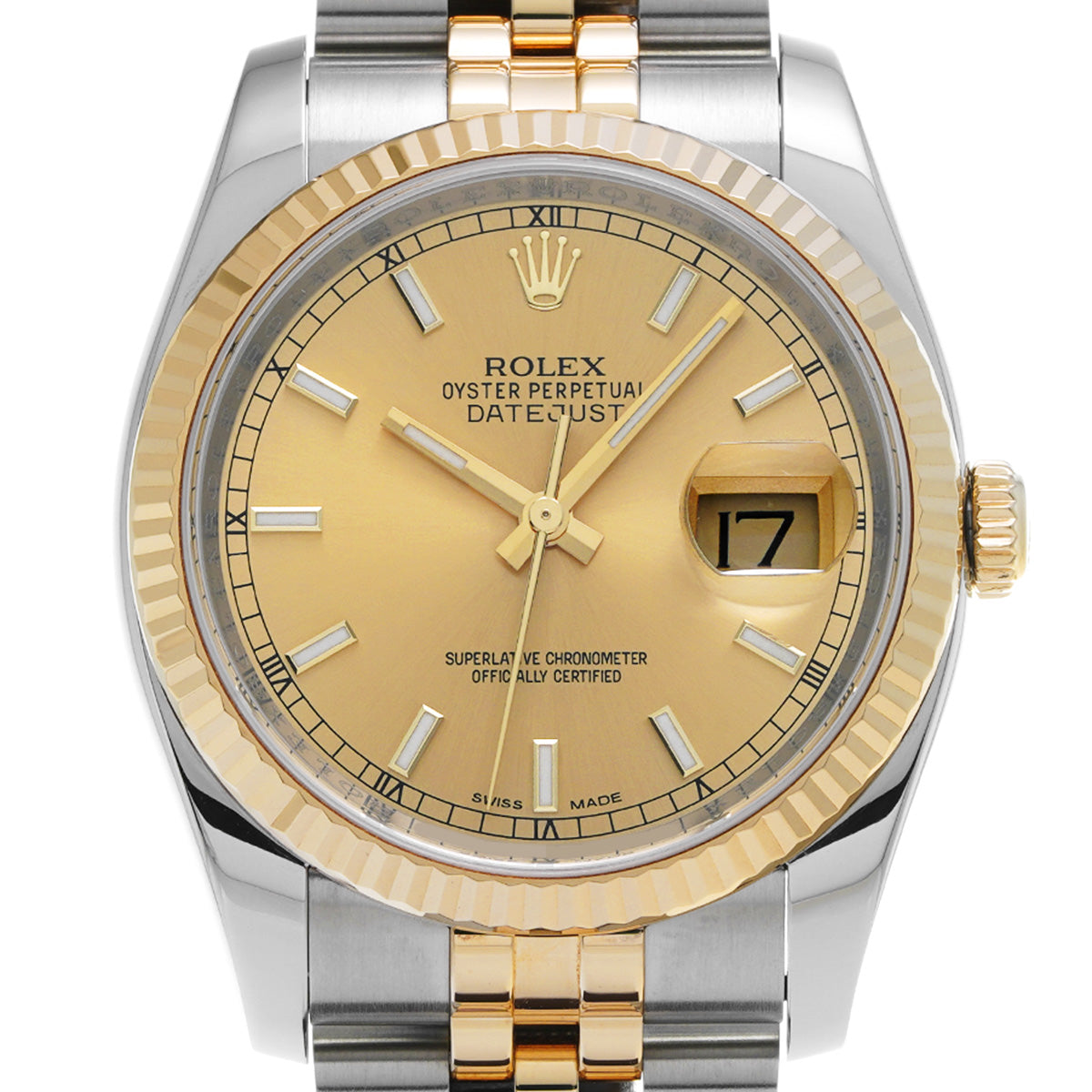 DATE JUST 116233 Random Serial Champagne ROLEX Men's [Pre-Owned].