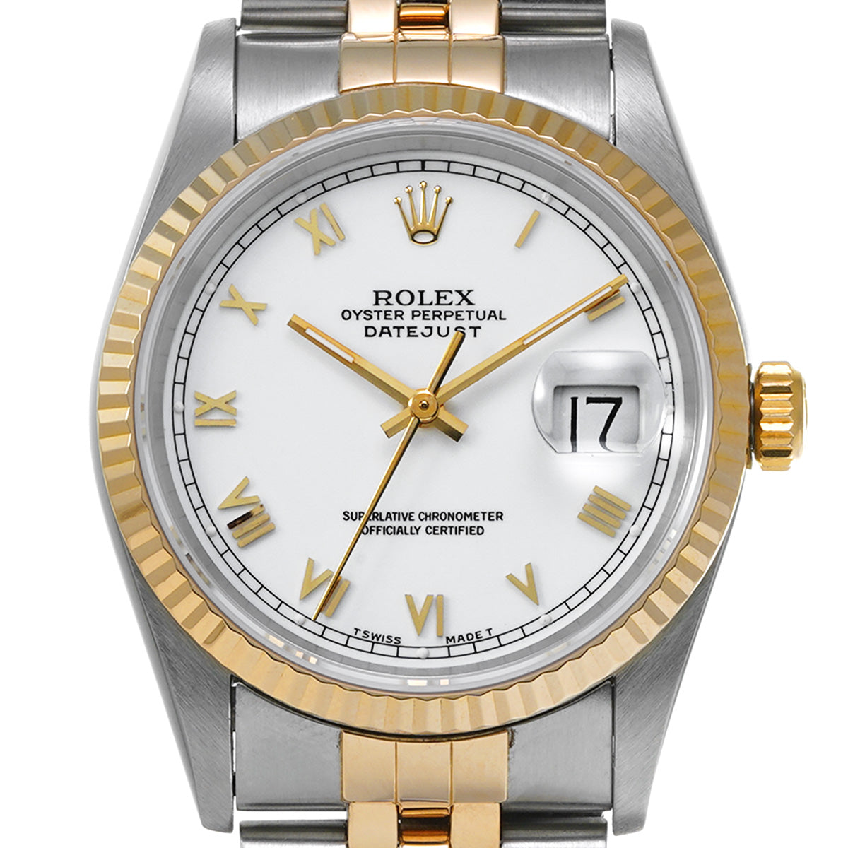 DATE JUST 16233 S (made around 1994) White ROLEX Men's [Pre-Owned].