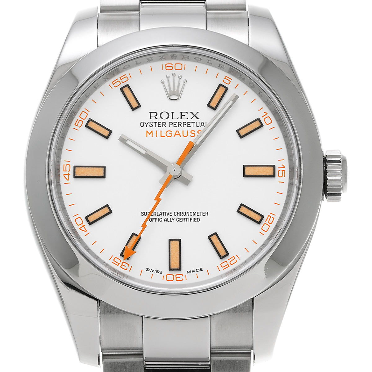 Milgauss 116400 V (manufactured around 2010) White ROLEX Men's [Pre-Owned].